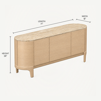 Tcha Sideboard - Travertine