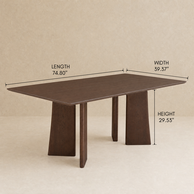 Balado Rectangular Dining Table - Dark Oak