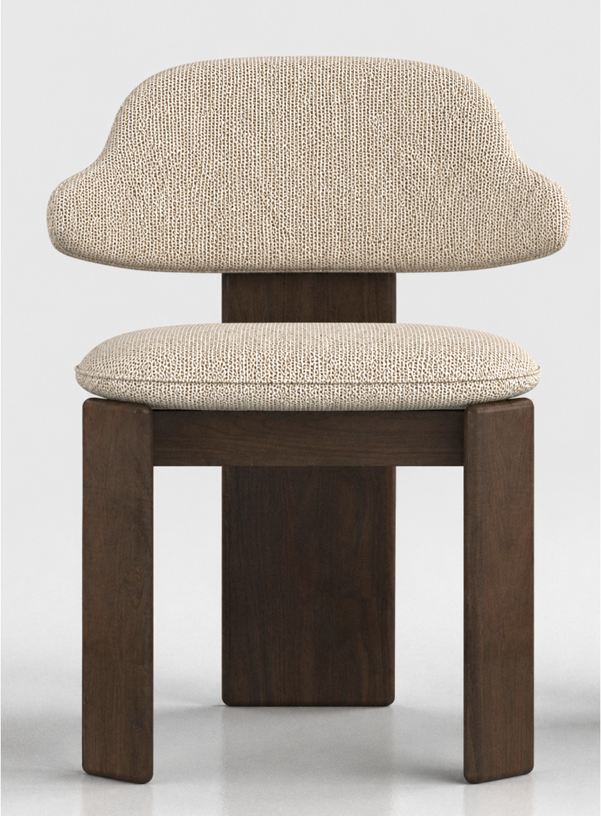 Gaba Dining Armchair - Olive Green / Dark Oak