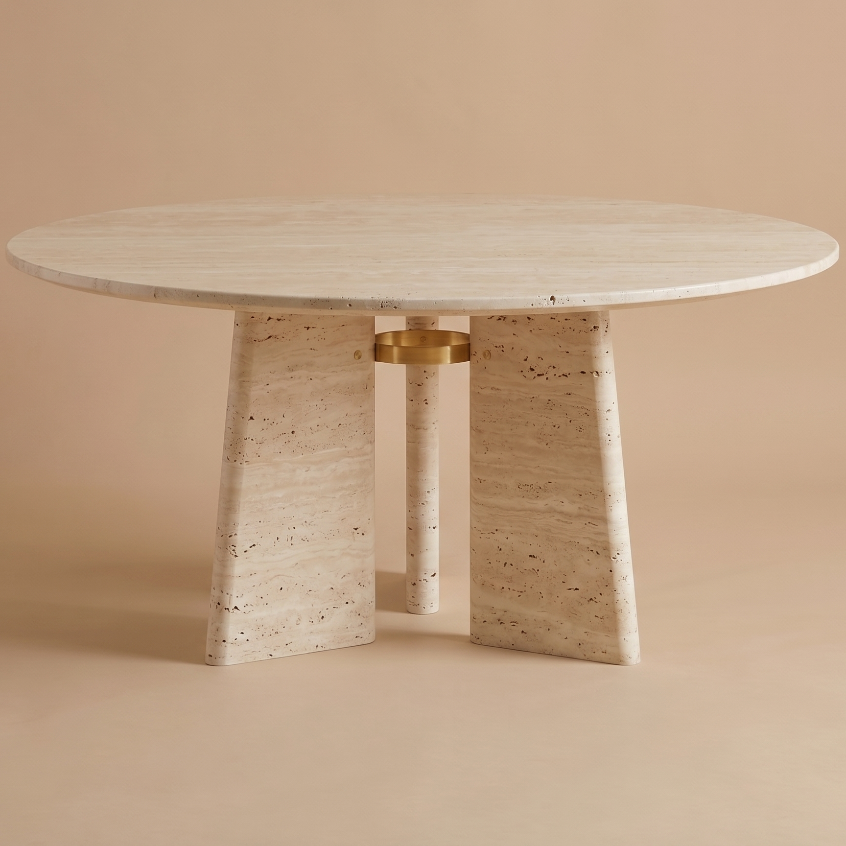 Balado Round Dining Table - Travertine
