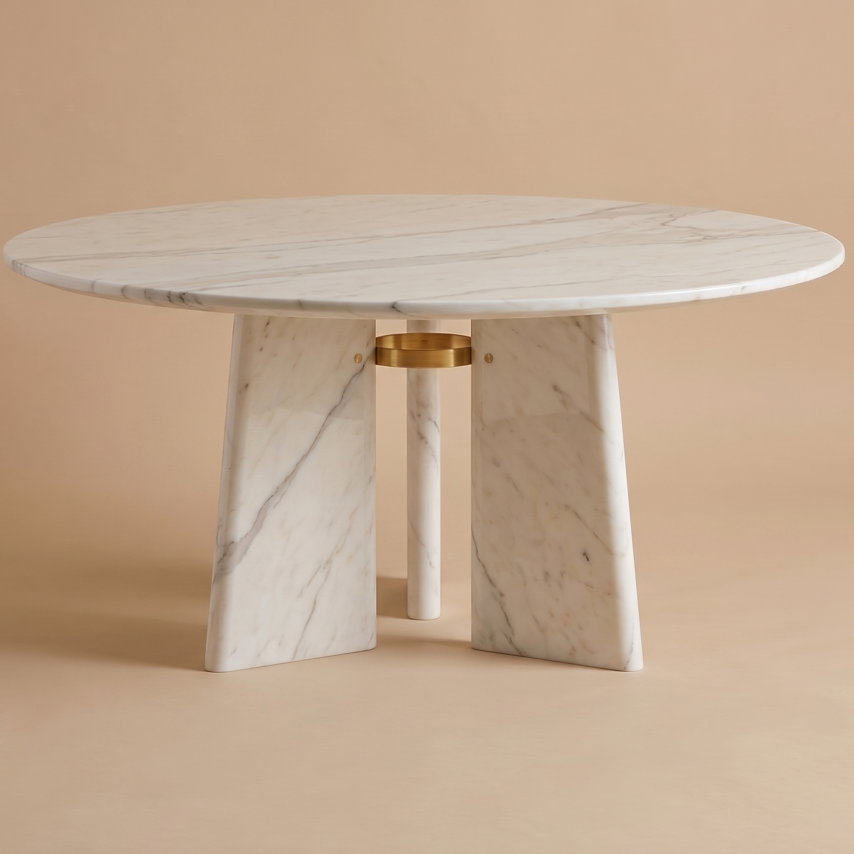 Balado Round Dining Table - Arabescato Marble