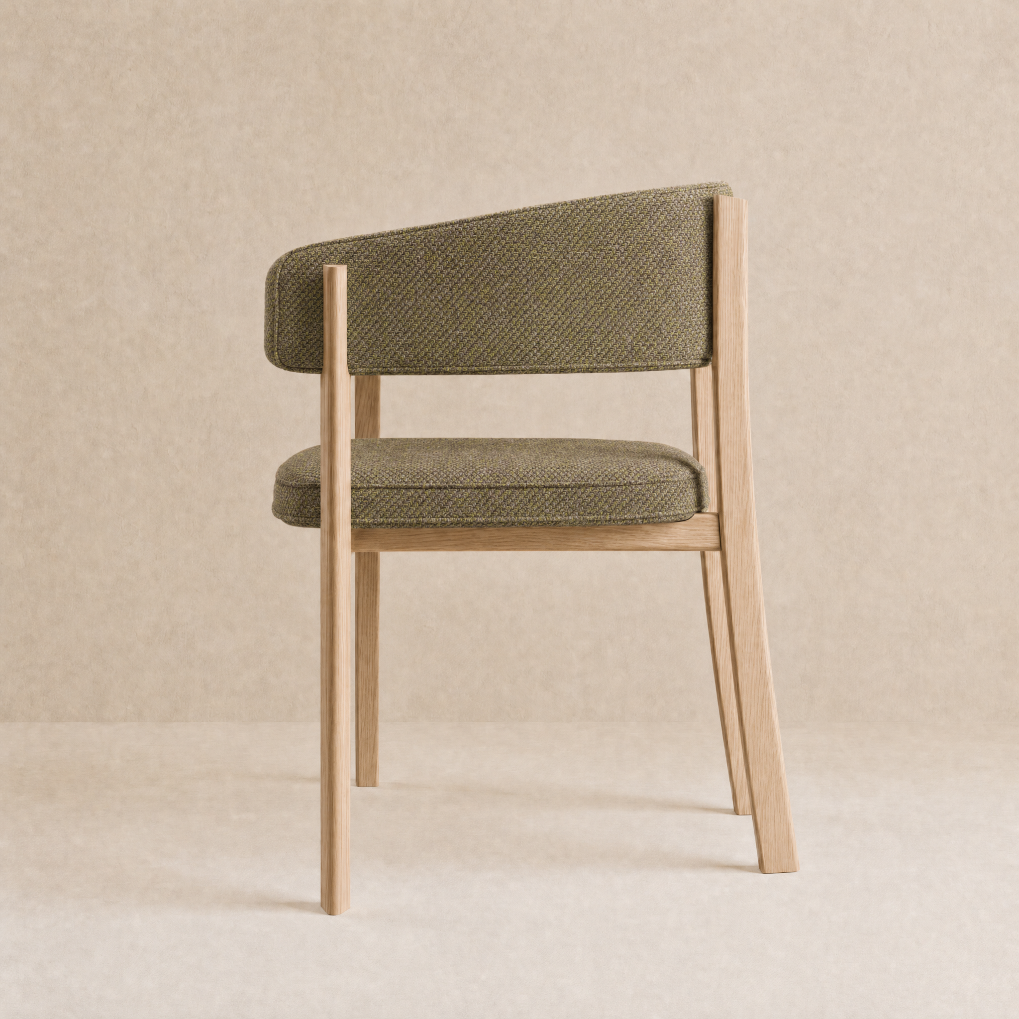 Avila Dining Chair – Olive Green / Natural Oak