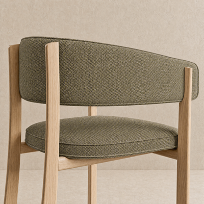 Avila Dining Chair – Olive Green / Natural Oak
