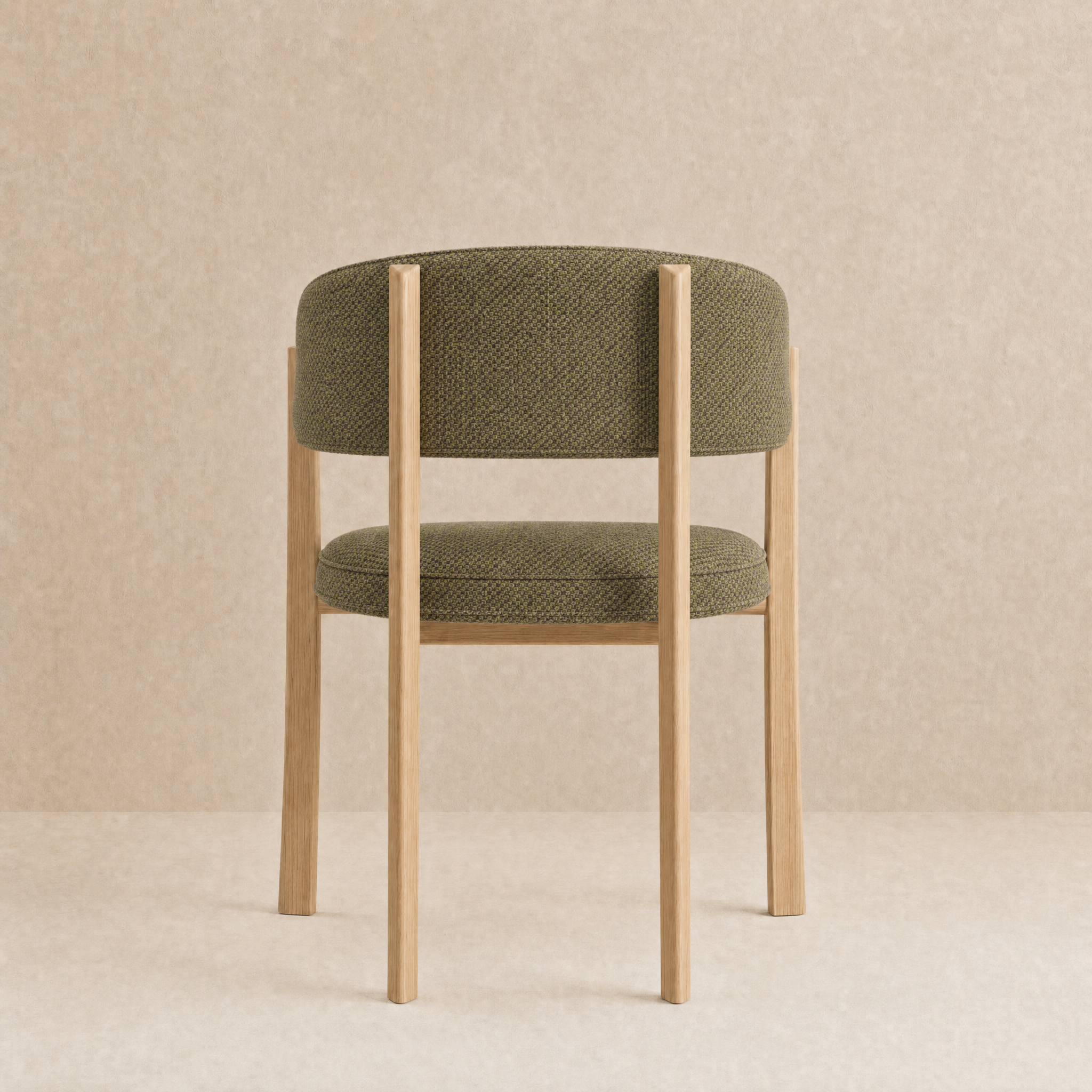 Avila Dining Chair – Olive Green / Natural Oak