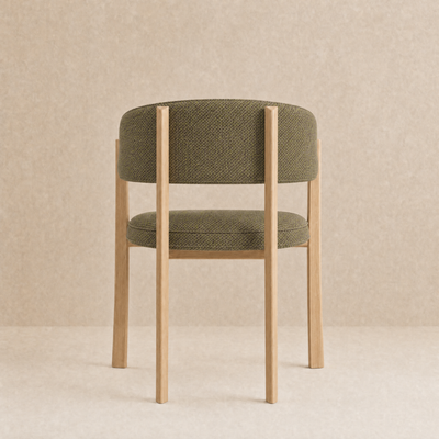 Avila Dining Chair – Olive Green / Natural Oak