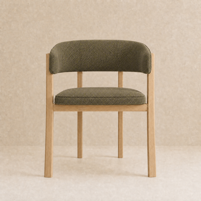 Avila Dining Chair – Olive Green / Natural Oak