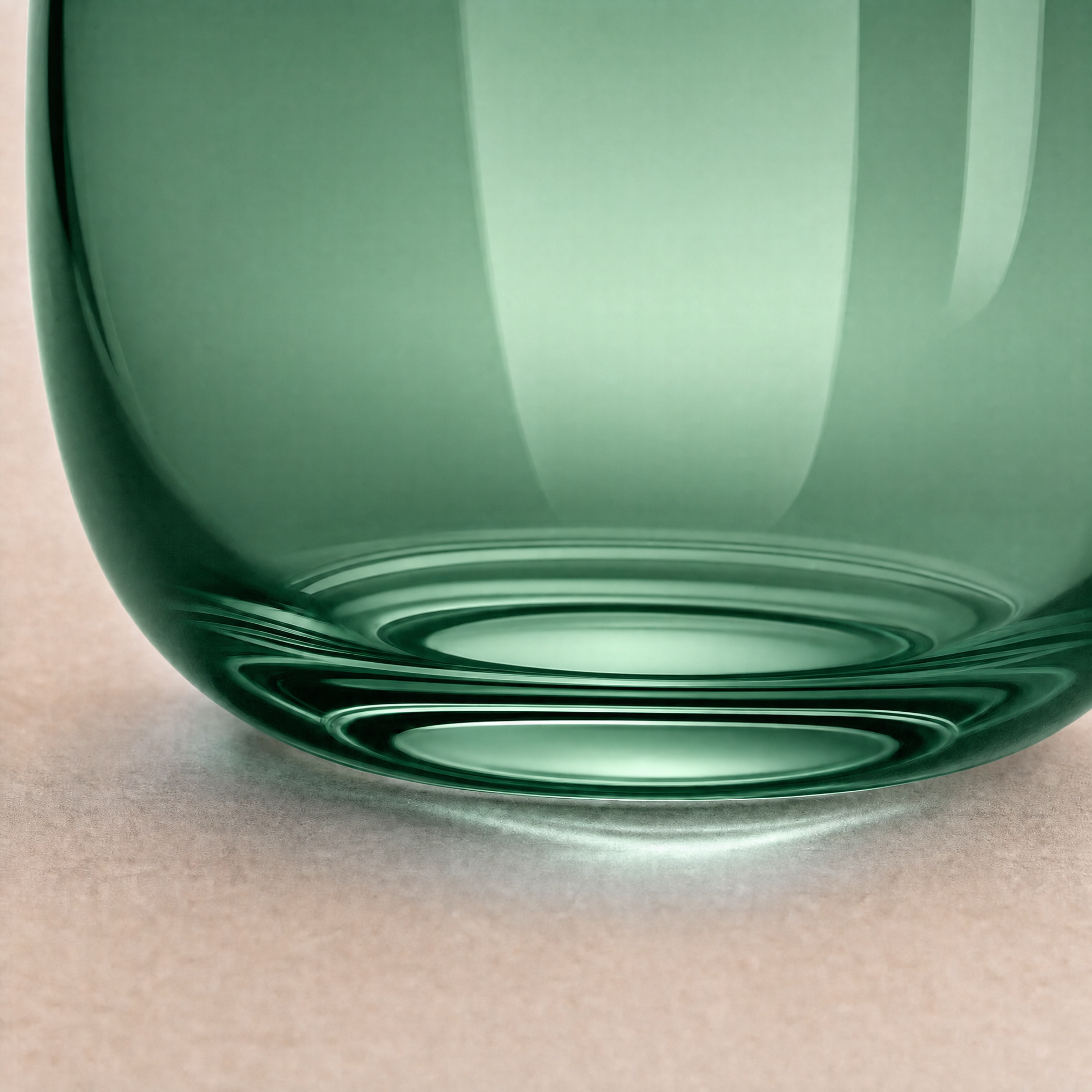 Lucid Blown Glass Coffee Table – Small / Emerald Green