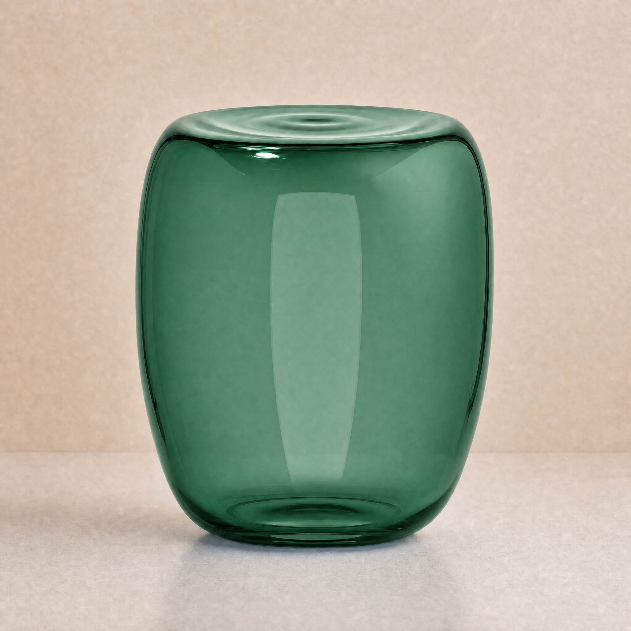 Lucid Blown Glass Coffee Table – Small / Emerald Green