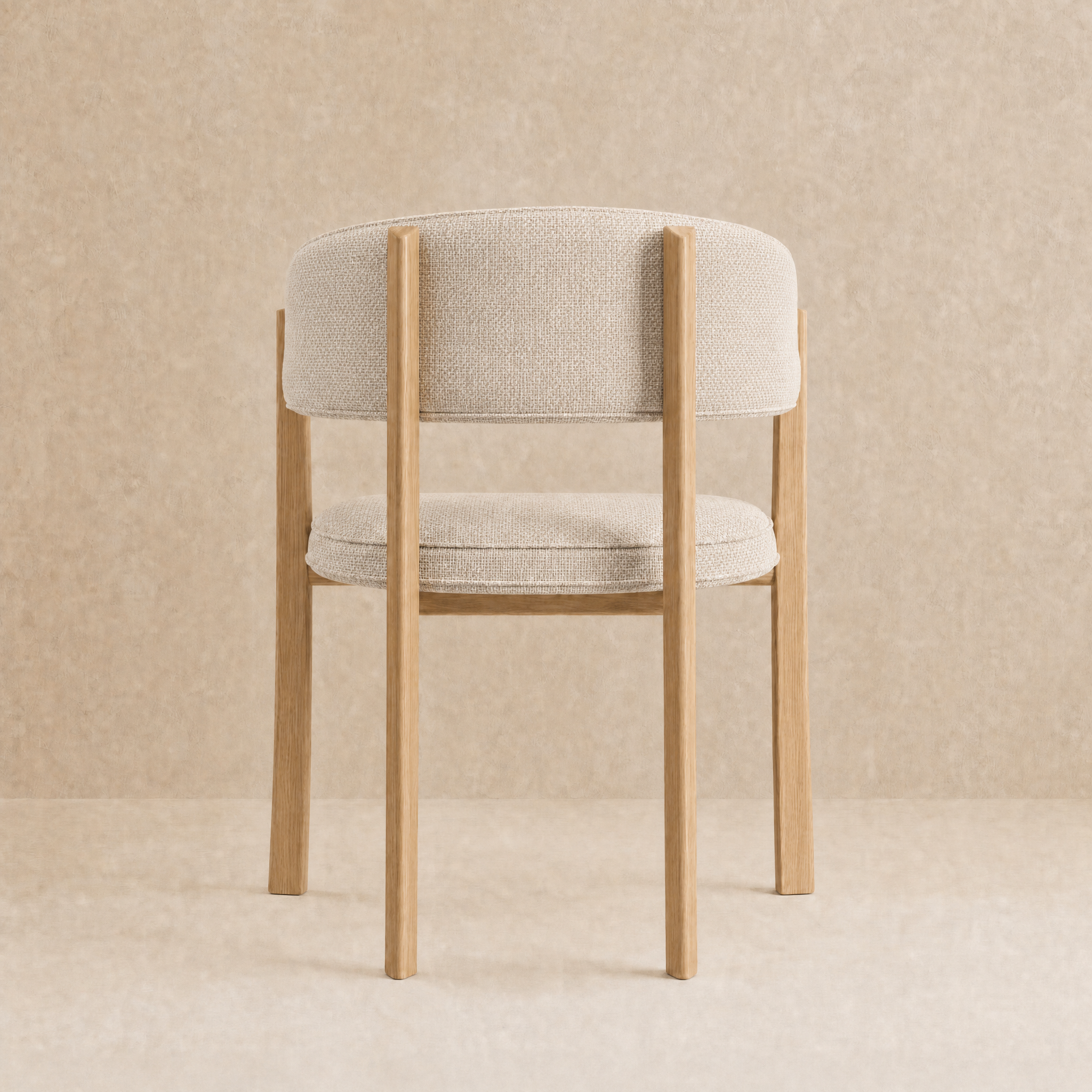 Avila Dining Chair – Stone Beige / Natural Oak