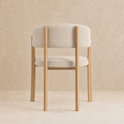 Avila Dining Chair – Stone Beige / Natural Oak