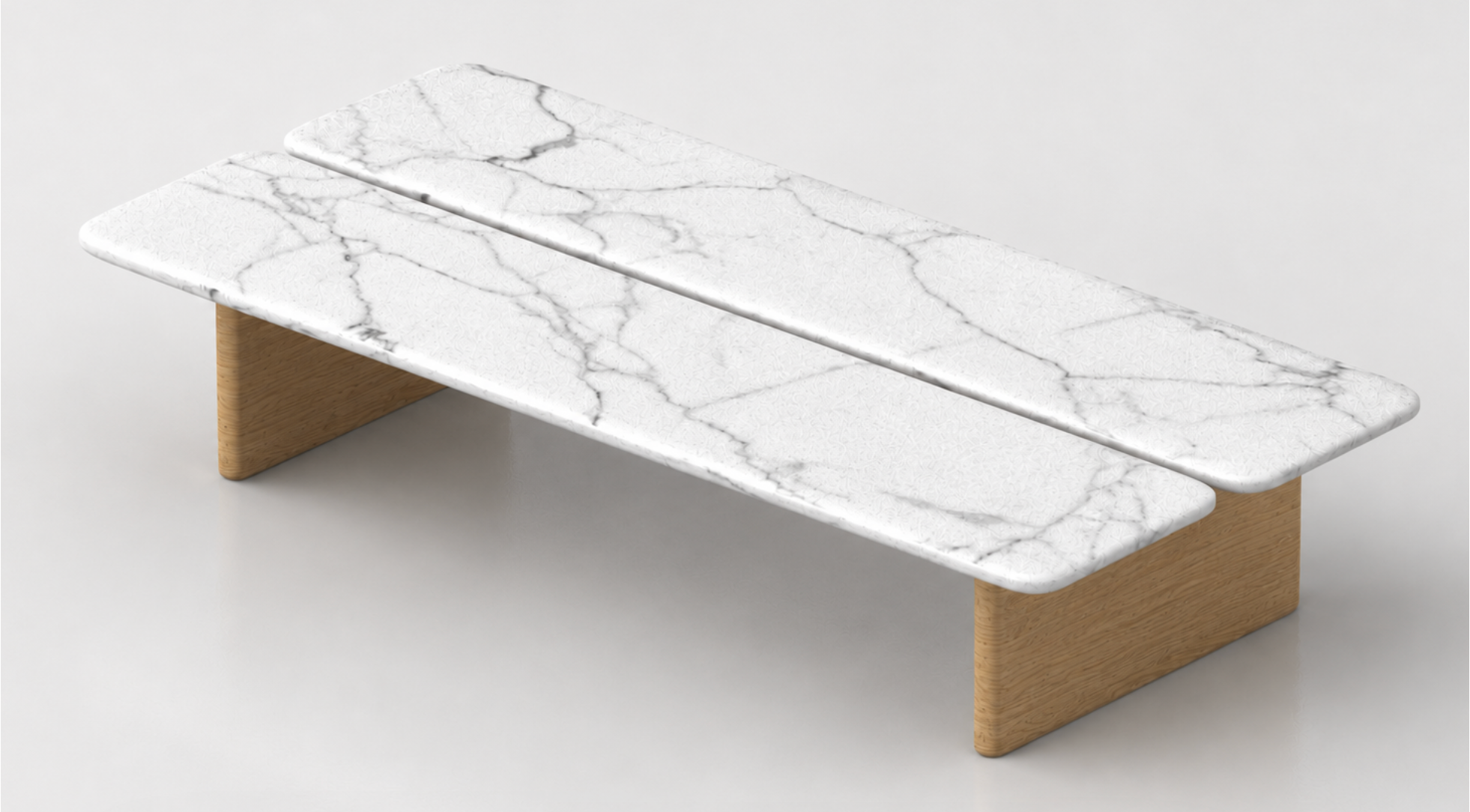 Gasher Rectangular Coffee Table - Medium Arabescato
