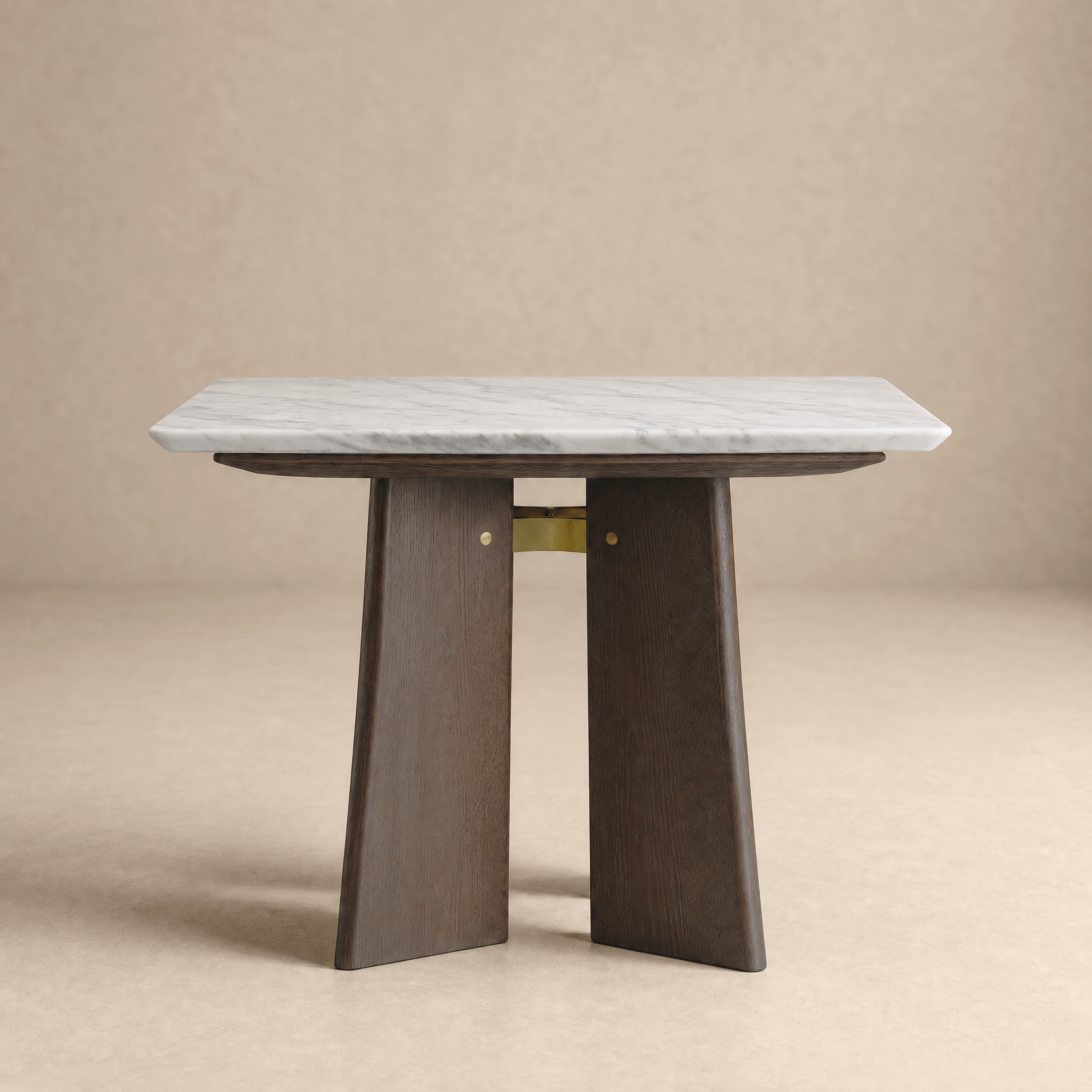 Balado Rectangular Dining Table - Arabescato Marble / Dark Oak