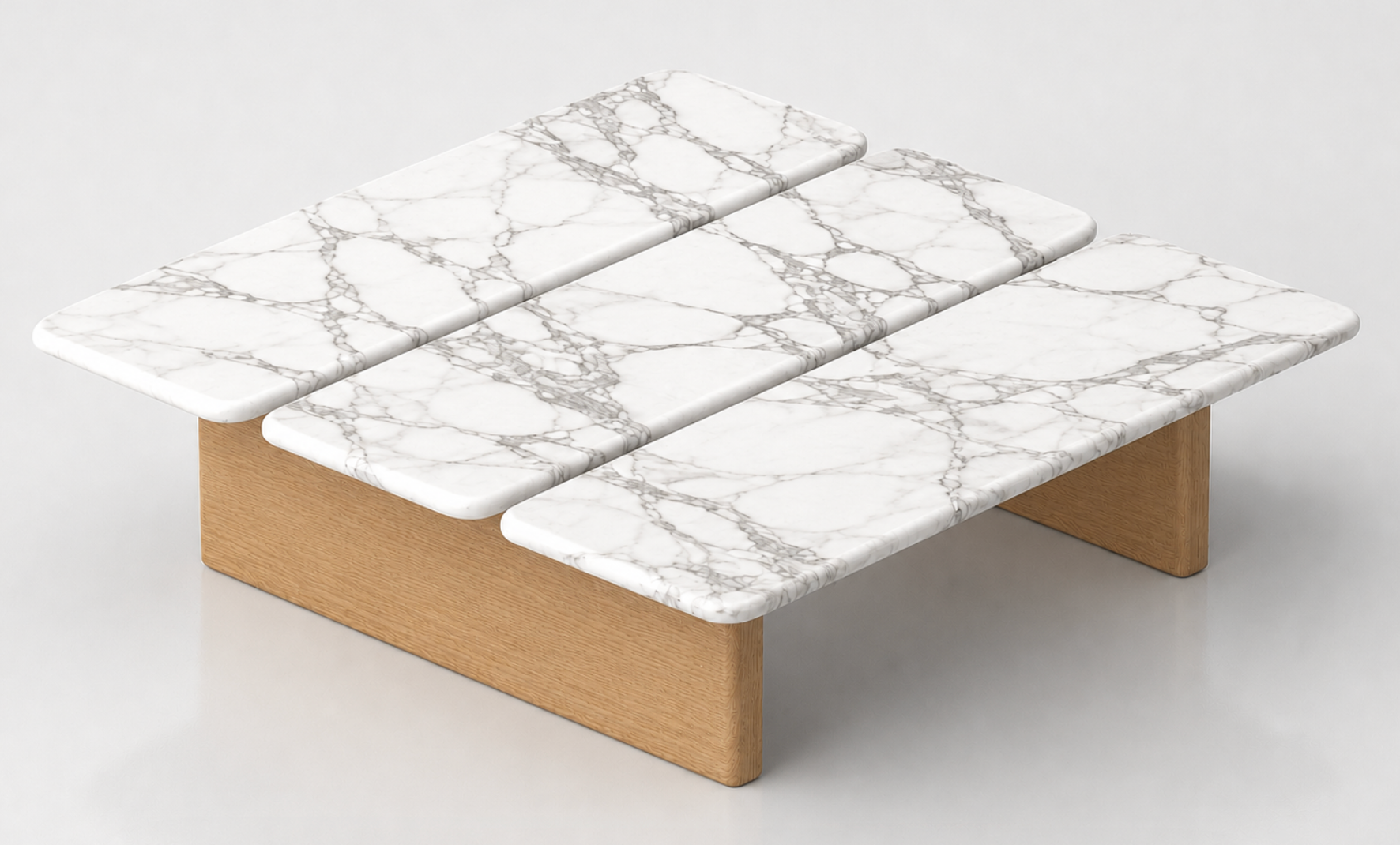 Gasher Square Coffee Table - Travertine