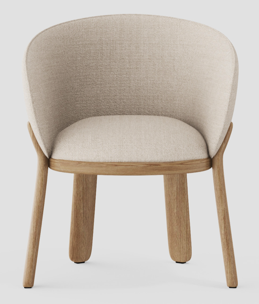 Lifa Dining Chair - Stone Beige / Natural Oak