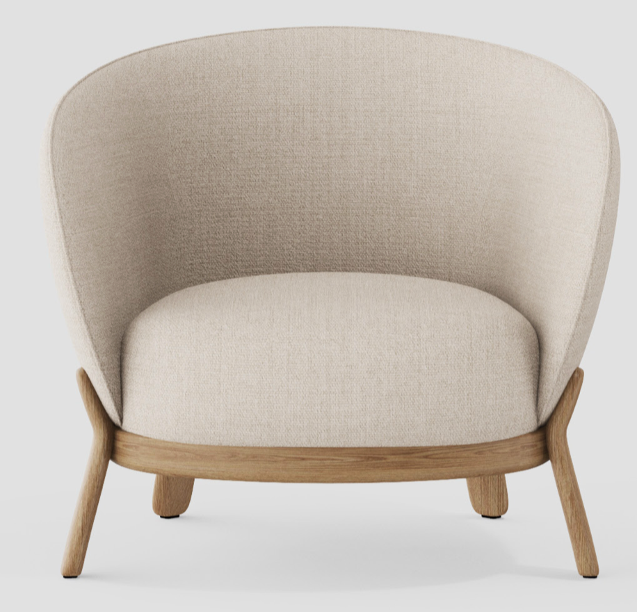 Lifa Accent Chair - Stone Beige / Natural Oak