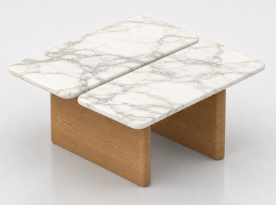 Gasher Square Coffee Table - Arabescato