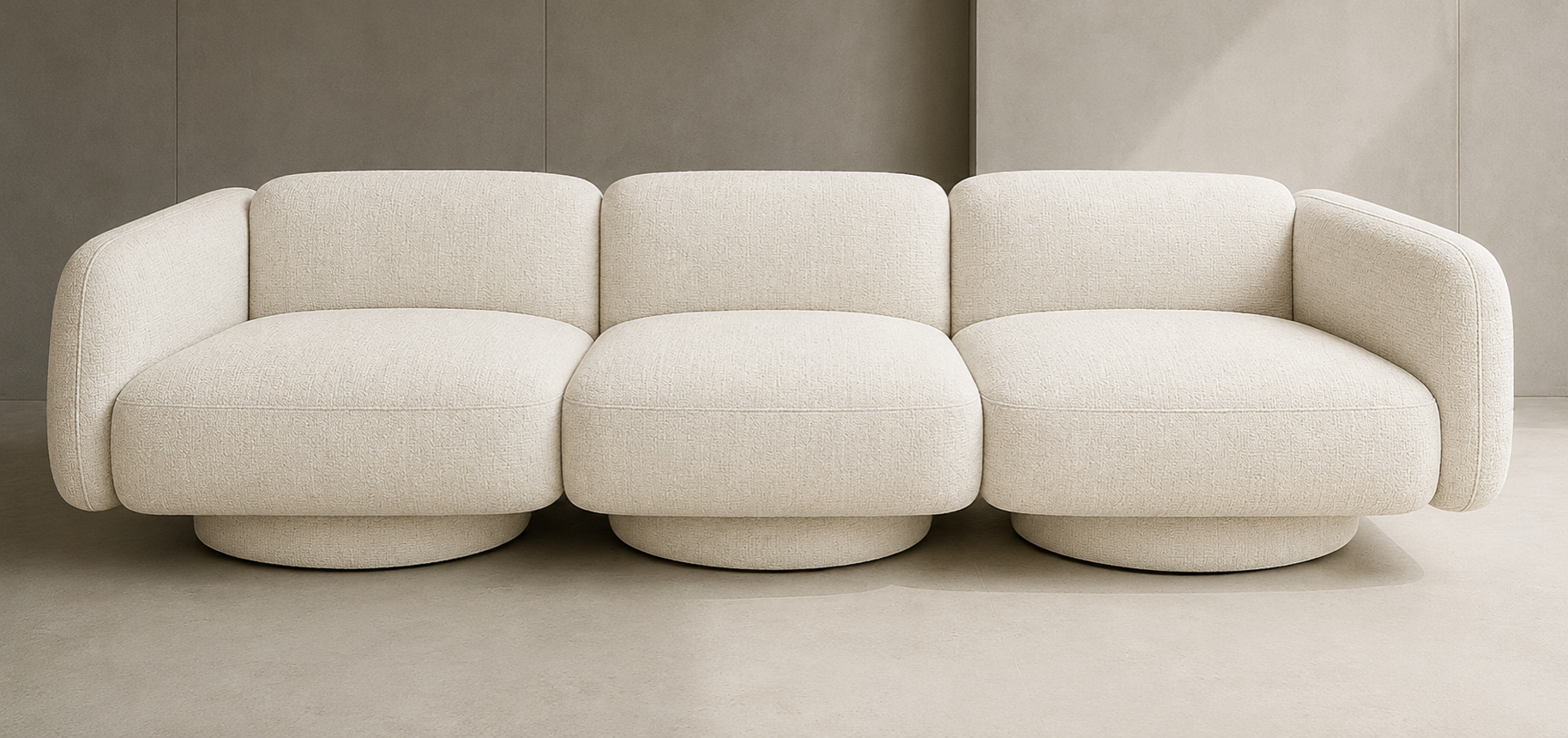 Rimo 3-Seater Sofa - Stone Beige