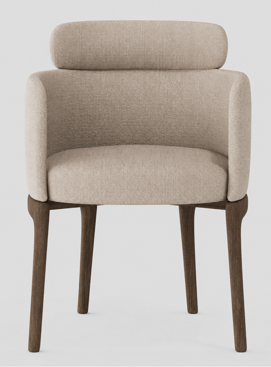 Sia Dining Chair - Olive Green / Dark Oak