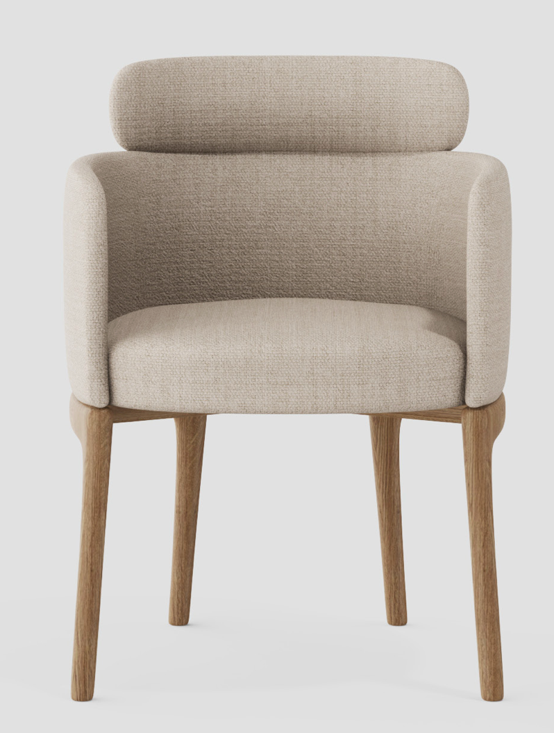 Sia Dining Chair - Olive Green / Natural Oak