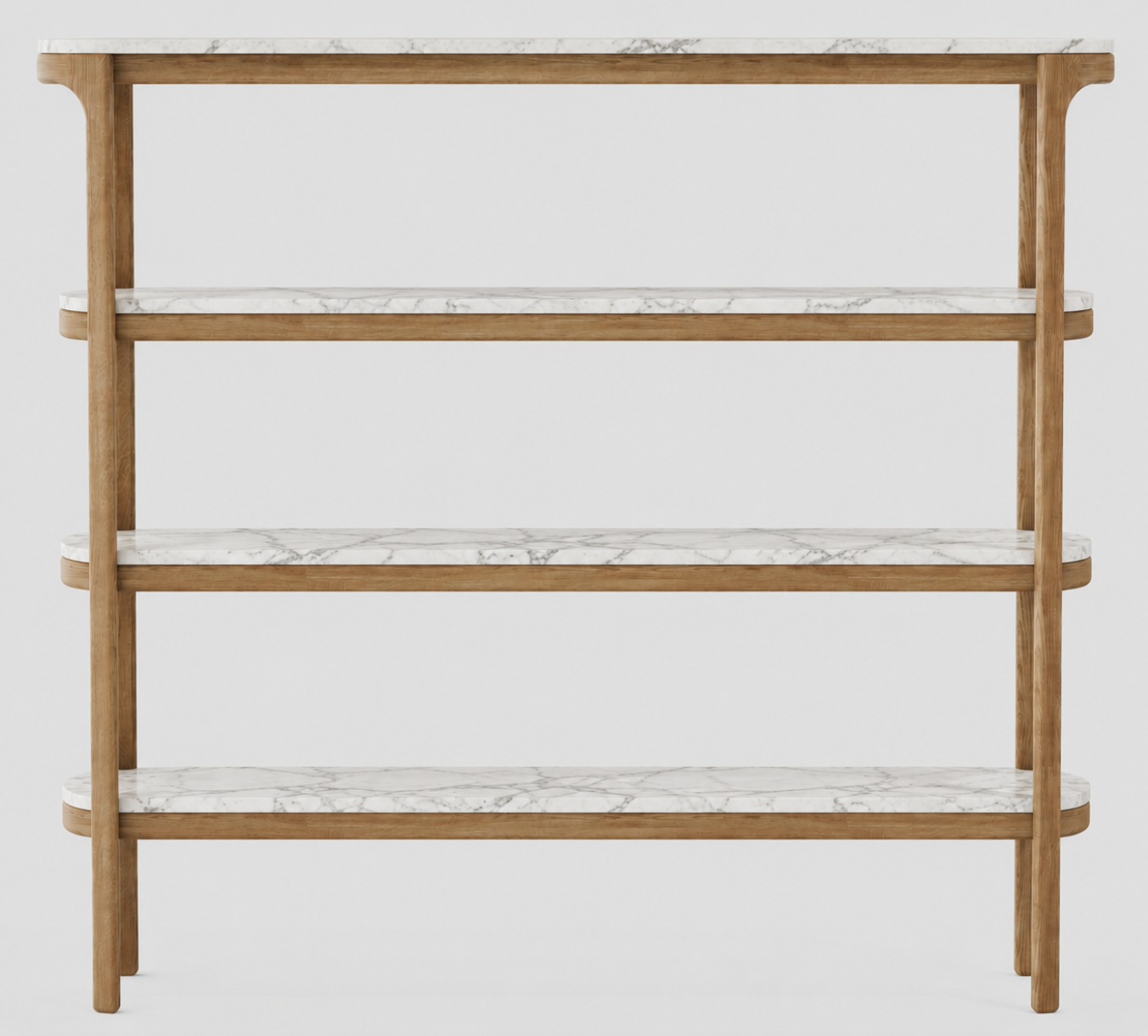 Lifa Shelving Unit - Natural Oak & Arabescato Marble