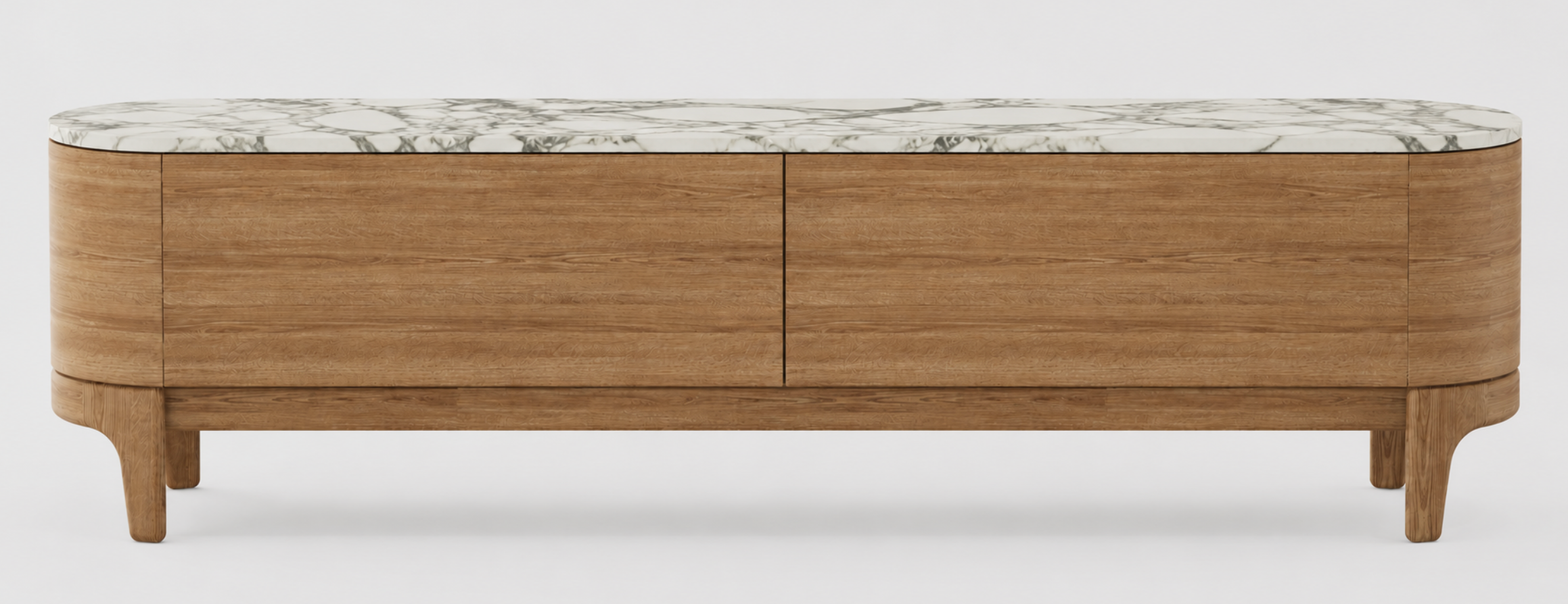 Lifa Sideboard - Natural Oak & Arabescato Marble