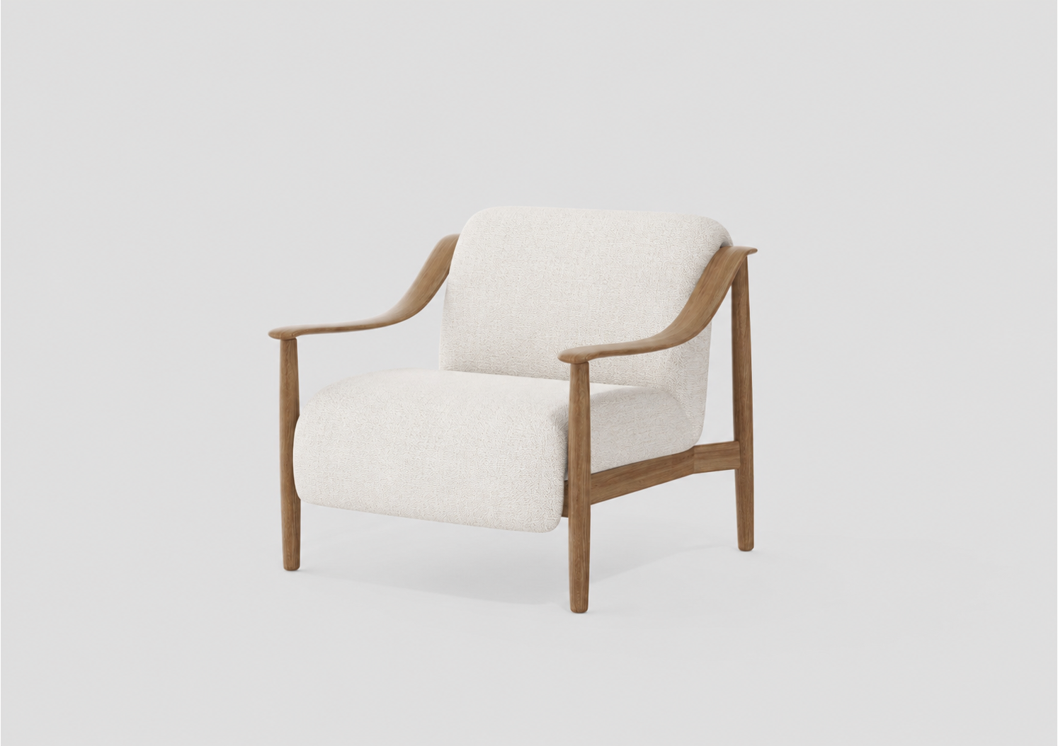Tibeto Lounge Chair - Alpine White